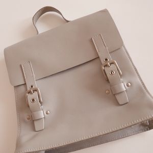 Miu Miu Dove Gray Leather Tote / School Bag